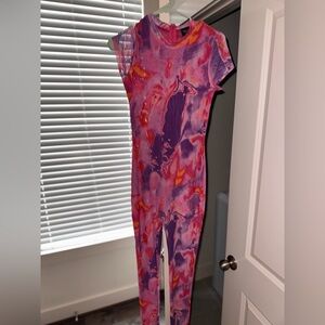 Stylish Pink and Purple Women's Jumpsuit